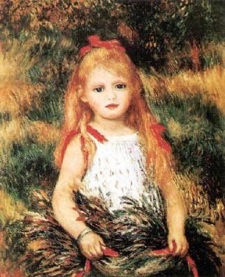 Pierre Auguste Renoir Girl With Sheaf Of Corn